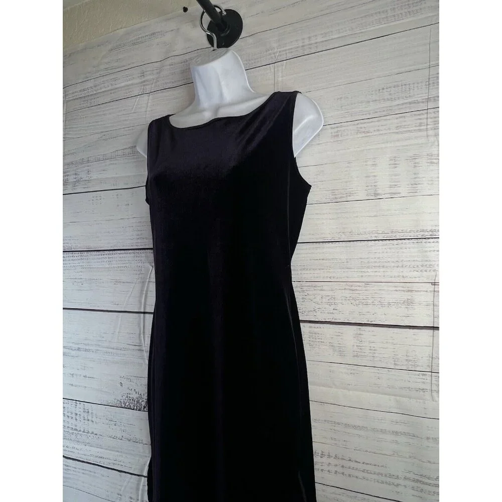 Max Studio Dress Size S Purple Sleeveless Midi Velvet Dress Whimsigoth Fairy - Picture 4 of 13